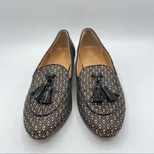 J. CREW Jacquard Tassel Loafers